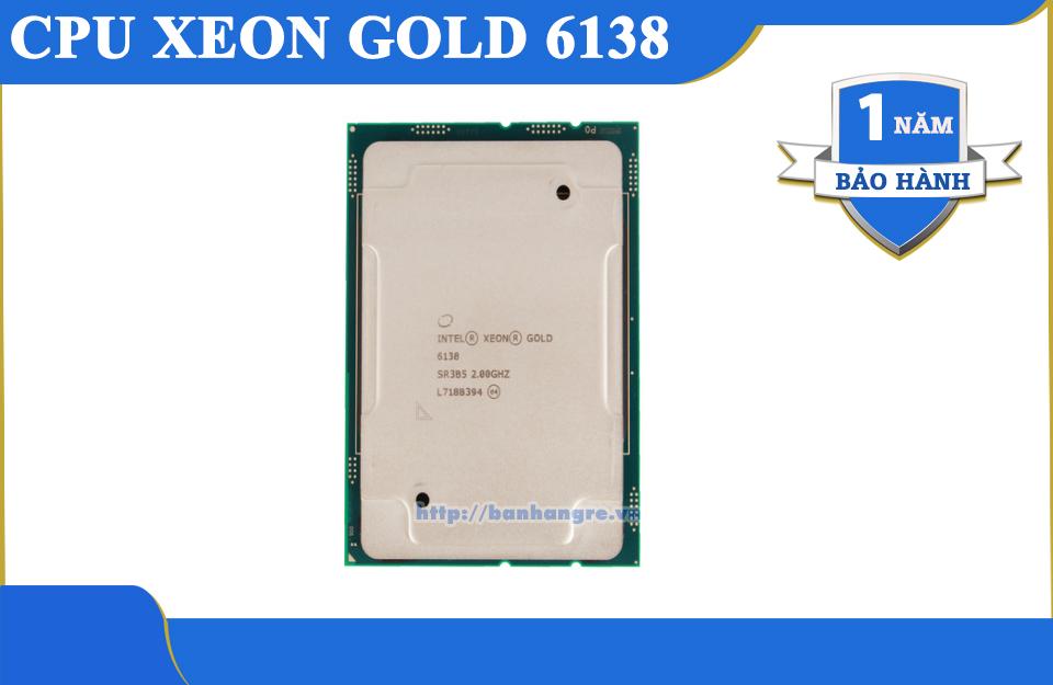 Intel Xeon Gold 6138 (2.0 GHz / 20 Lõi / 40 Luồng ) Socket 3647
